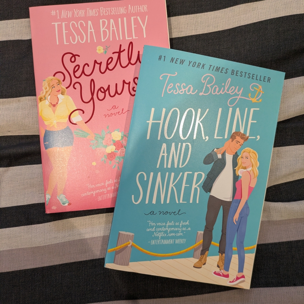 Tessa Bailey Novel Set - Secretly Yours & Hook, Line, and Sinker